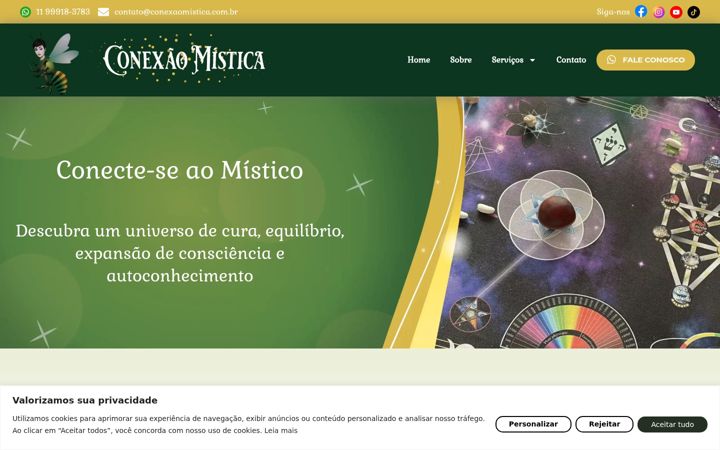 Screenshot of conexaomistica.com.br