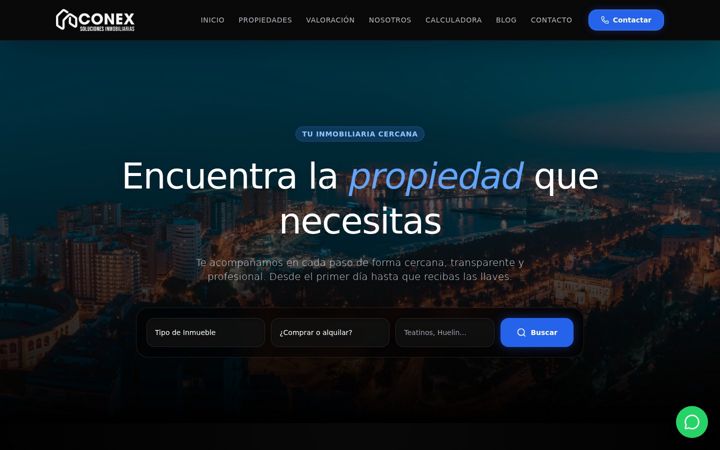 Screenshot of conexinmobiliaria.com