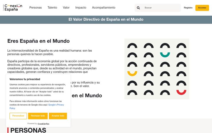 Screenshot of conexionespana.org