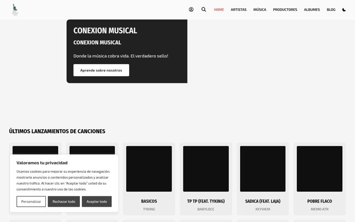 Zrzut ekranu conexionmusical.net