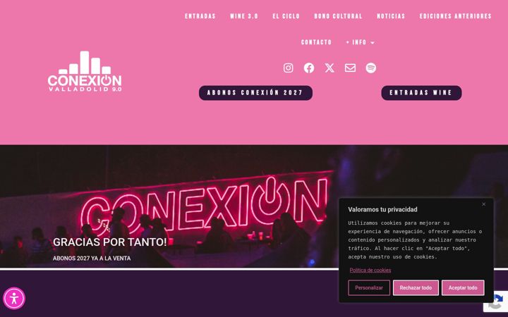 Screenshot of conexionvalladolid.es