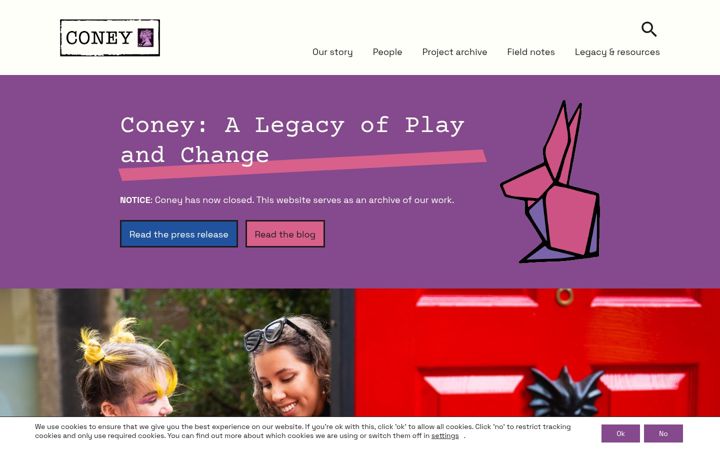 Screenshot of coneyhq.org