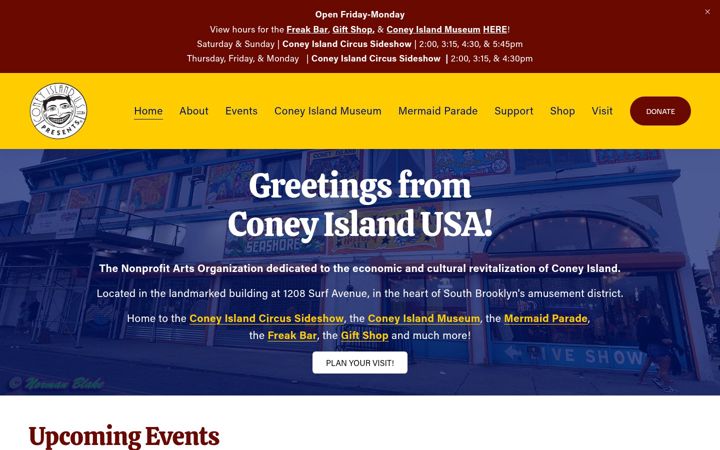 Screenshot of coneyisland.com