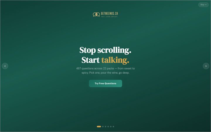 Screenshot of confab.me