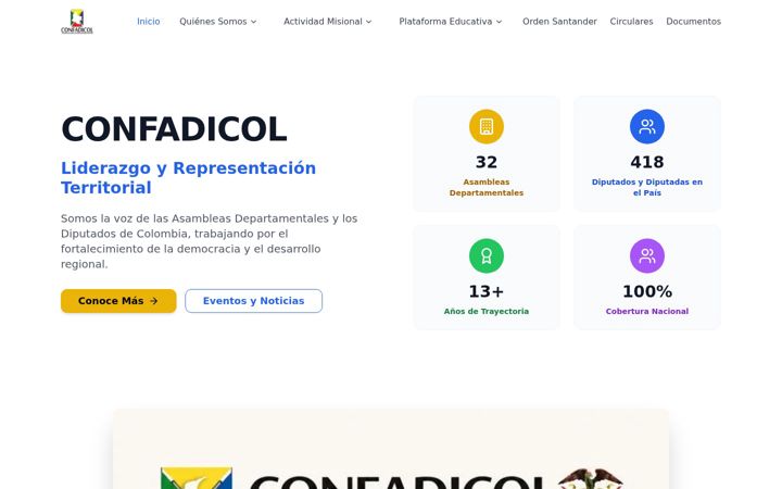 Screenshot of confadicol.co