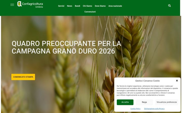 Ekraanipilt saidist confagricolturaumbria.it