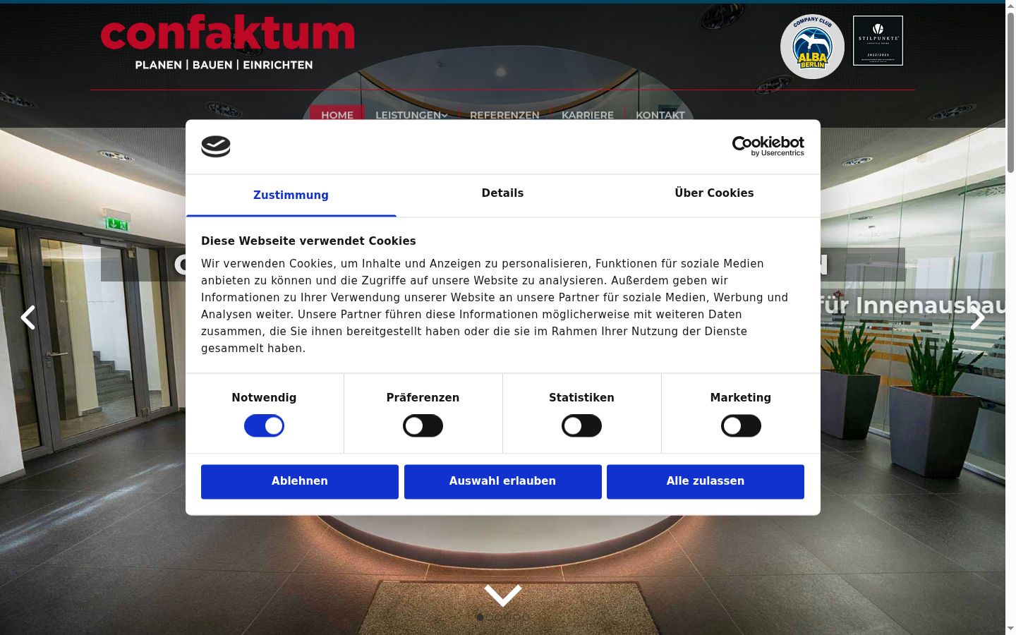 Screenshot tal-banner tal-kunsens muri qabel kwalunkwe interazzjoni