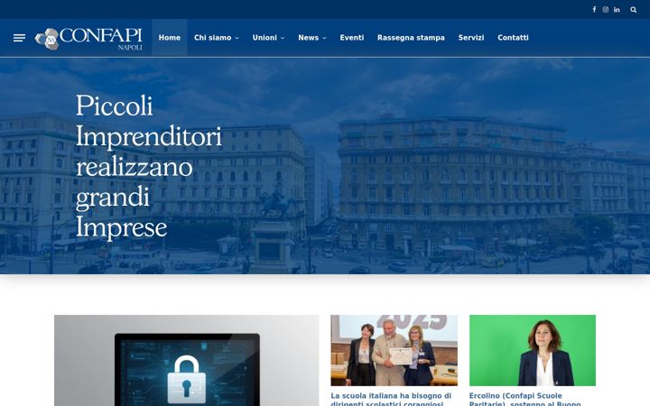 Ekraanipilt saidist confapi.napoli.it