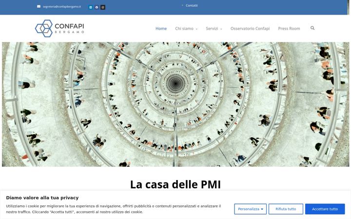 Ekraanipilt saidist confapibergamo.it