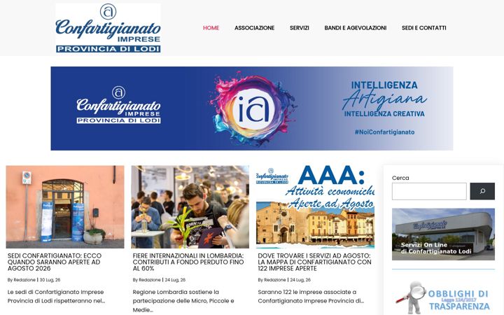 Ekraanipilt saidist confartigianato.lodi.it