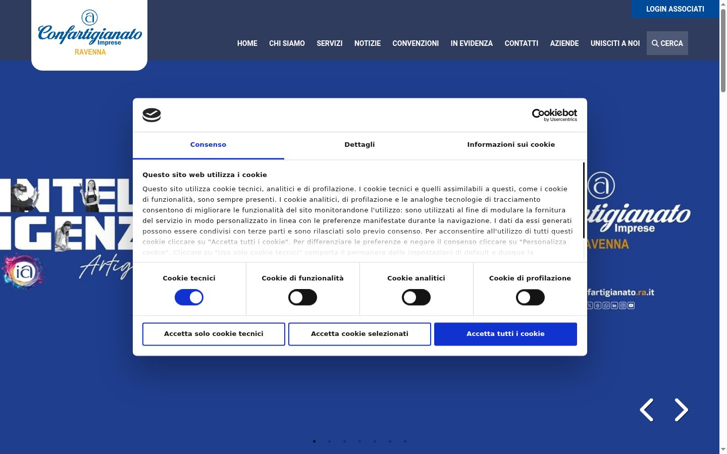 Capture d'écran de la bannière de consentement affichée avant toute interaction
