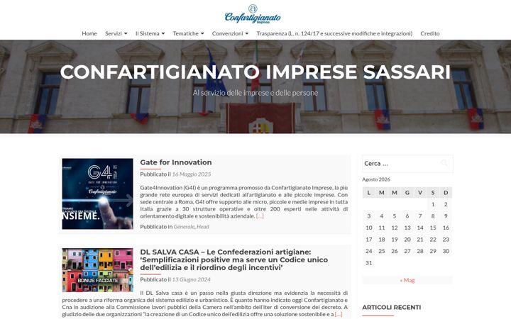 Ekraanipilt saidist confartigianato.sassari.it