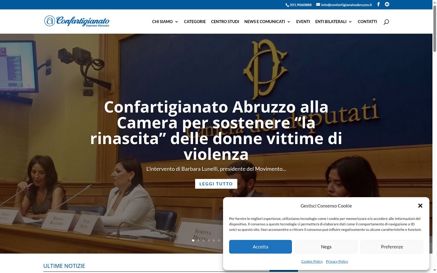 Capture d'écran de la bannière de consentement affichée avant toute interaction
