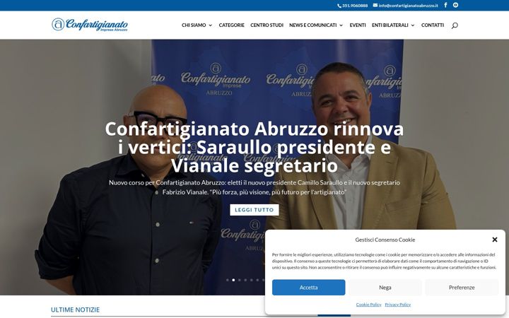 Ekraanipilt saidist confartigianatoabruzzo.it