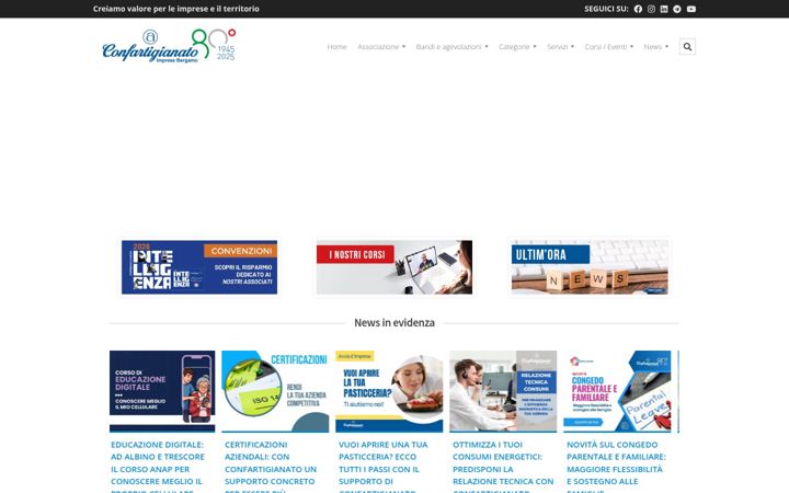 Screenshot of confartigianatobergamo.it