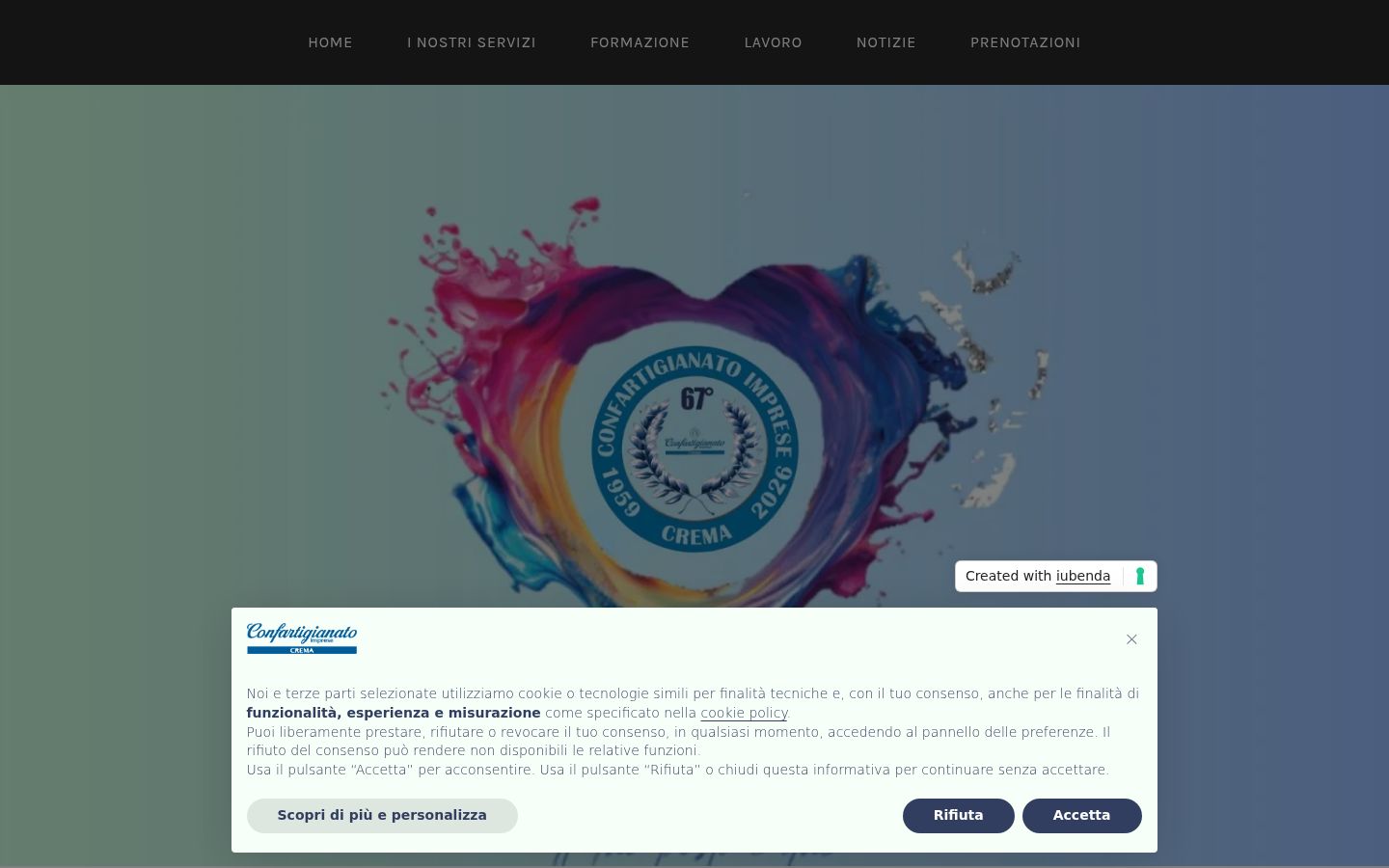 Capture d'écran de la bannière de consentement affichée avant toute interaction