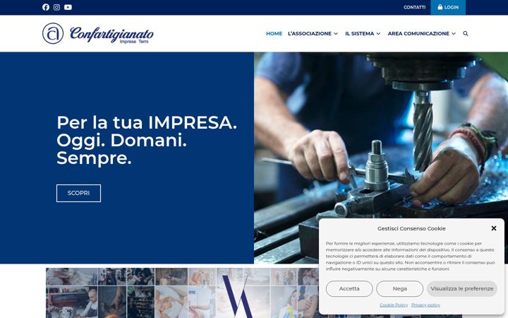 Ekraanipilt saidist confartigianatoterni.it