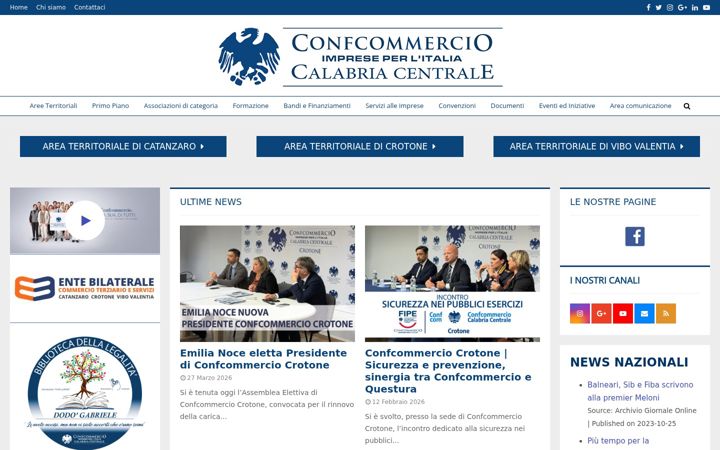 Ekraanipilt saidist confcommerciocalabriacentrale.it