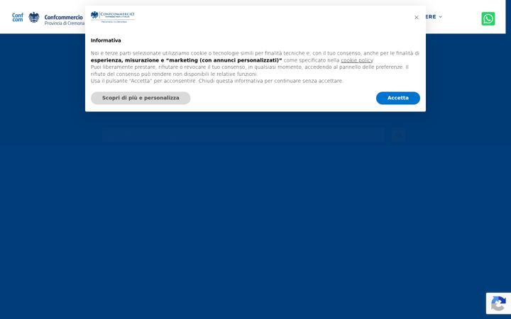 Ekraanipilt saidist confcommerciocremona.it