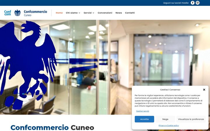 Ekraanipilt saidist confcommerciocuneo.it