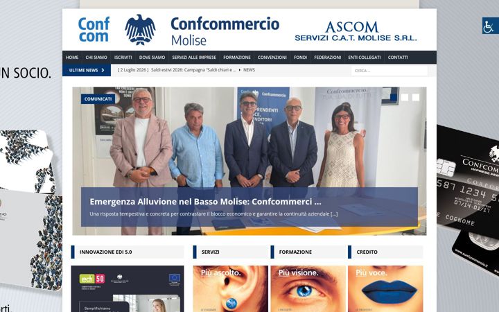 Ekraanipilt saidist confcommerciomolise.it