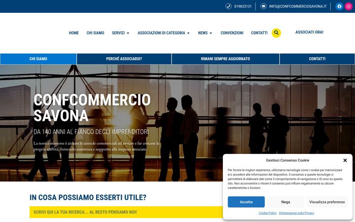 Ekraanipilt saidist confcommerciosavona.it