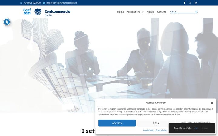 Ekraanipilt saidist confcommerciosicilia.it