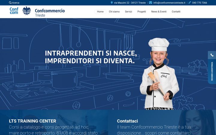 Screenshot di confcommerciotrieste.it