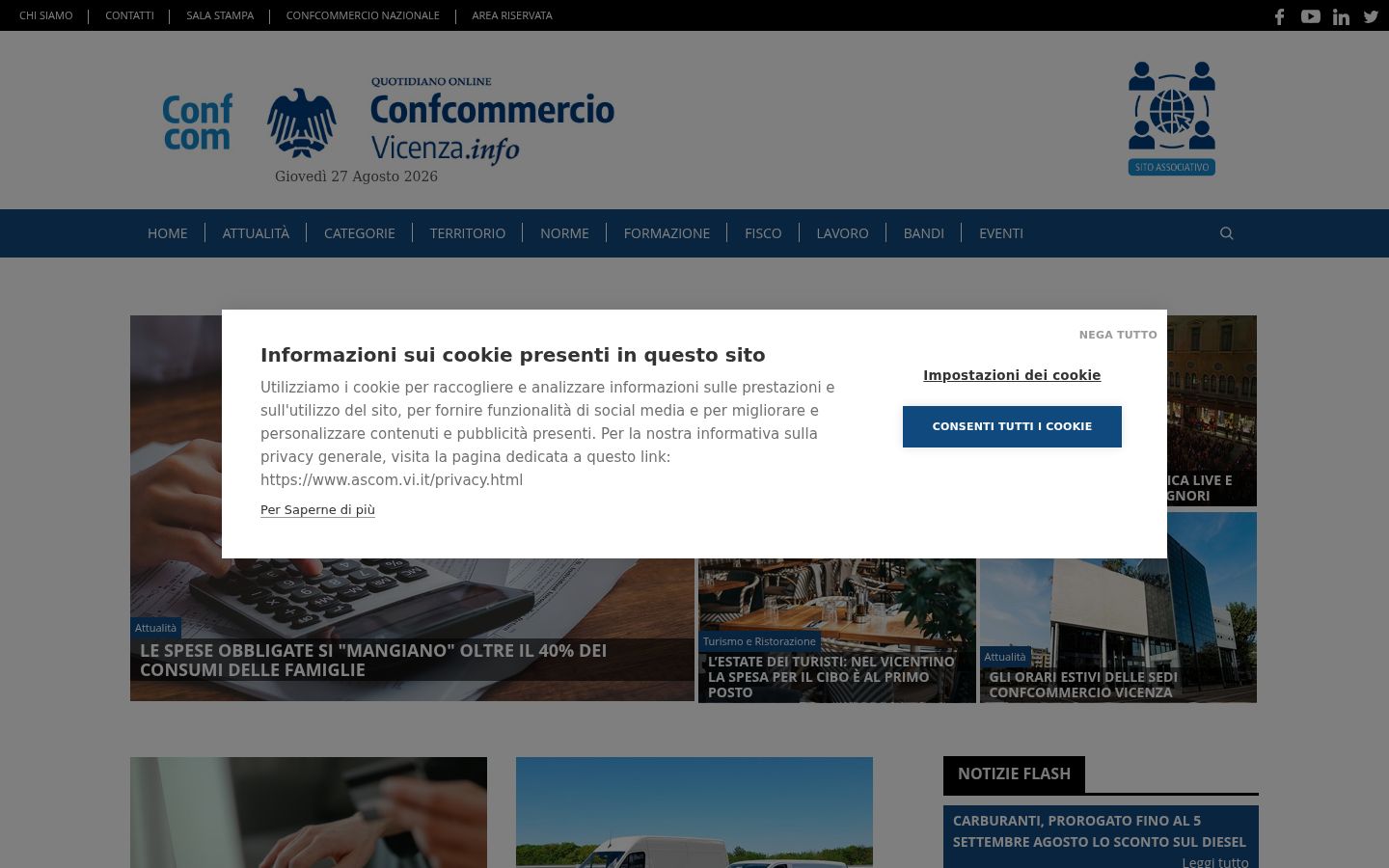 Screenshot tal-banner tal-kunsens muri qabel kwalunkwe interazzjoni