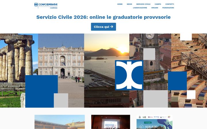 Screenshot of confcooperative.campania.it