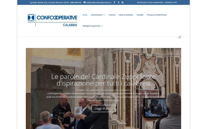 Screenshot of confcooperativecalabria.it
