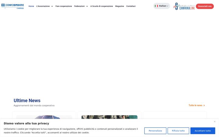 Ekraanipilt saidist confcooperativecampania.it