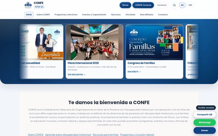 Screenshot of confe.org
