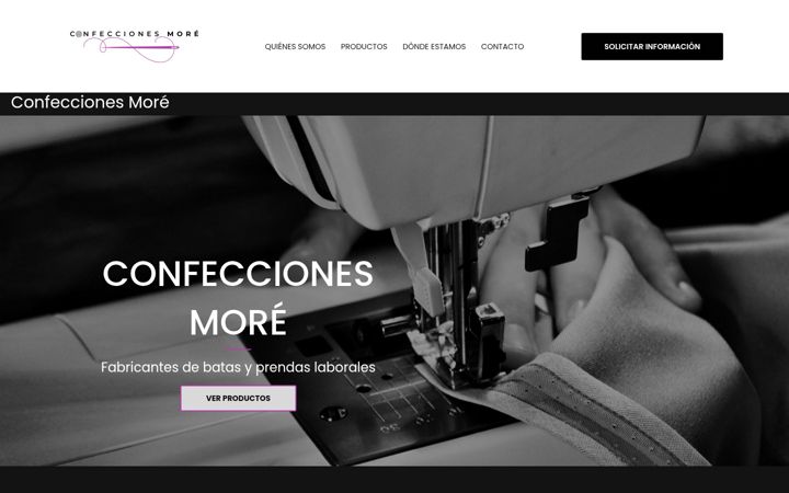 Screenshot of confeccionesmore.com