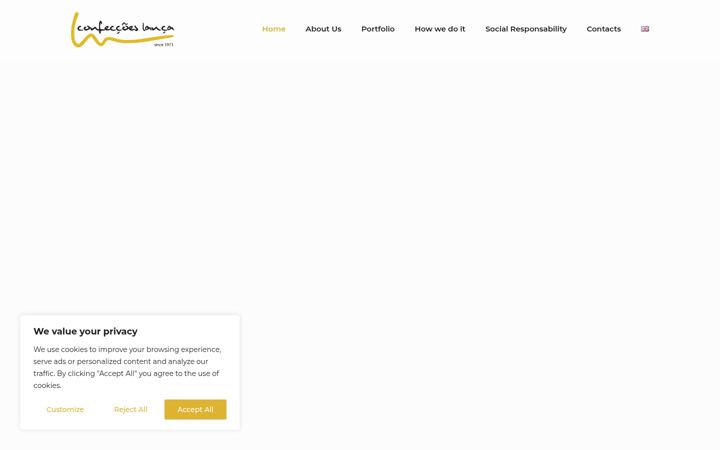Screenshot of confeccoeslanca.com