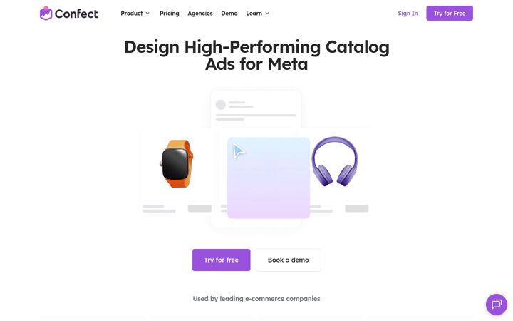 Screenshot of confect.io