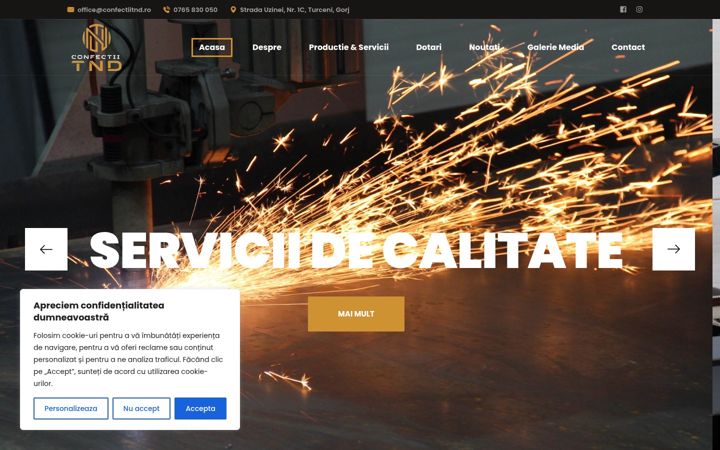 Screenshot van confectiitnd.ro