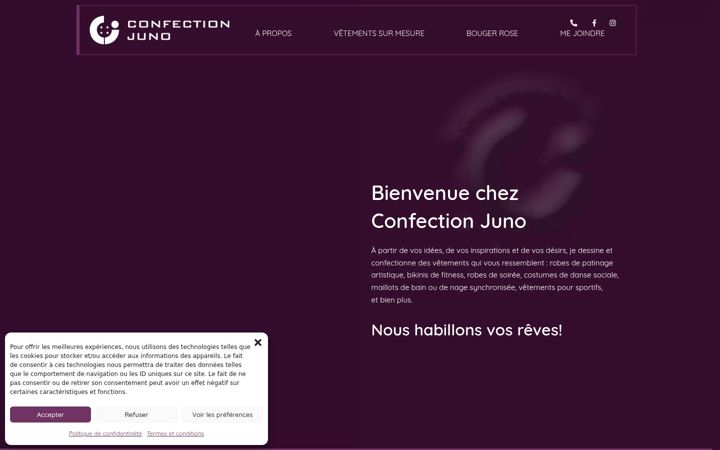Screenshot of confectionjuno.com