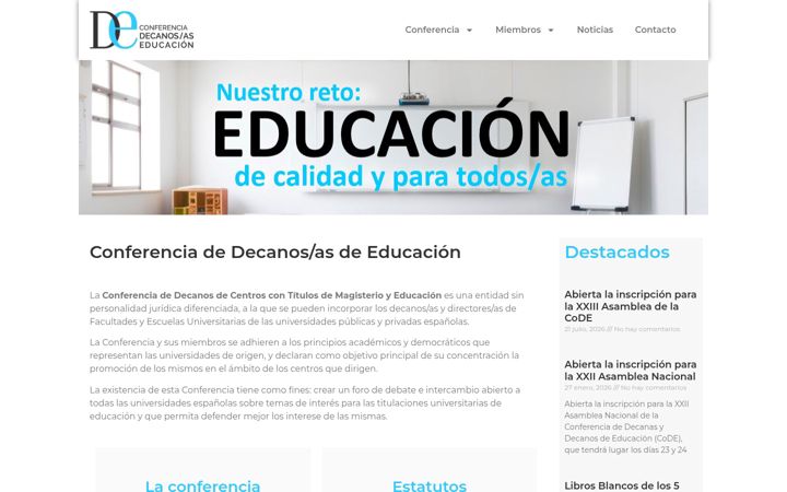 Screenshot of confede.es