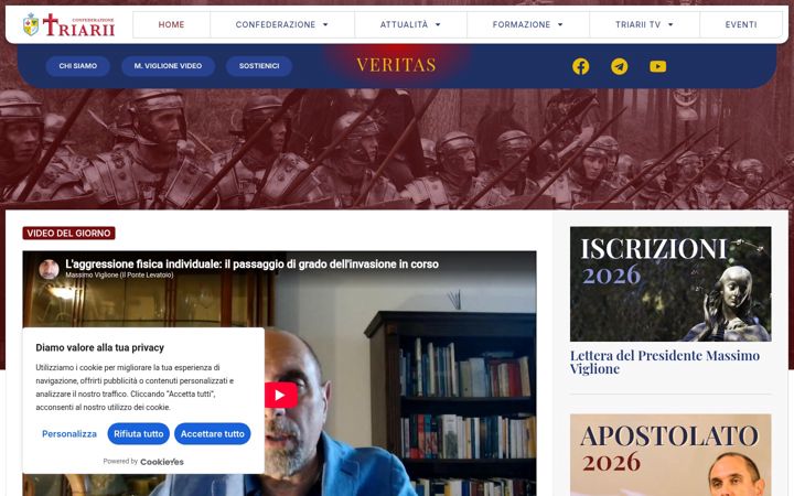 Ekraanipilt saidist confederazionetriarii.it
