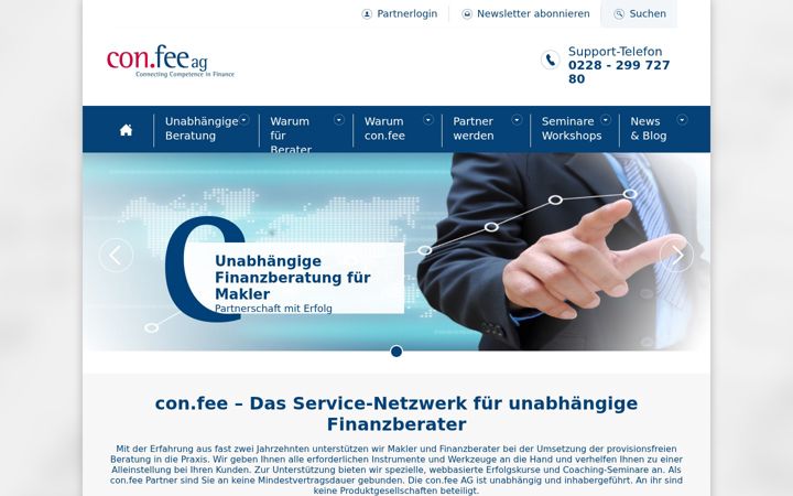 Screenshot of confee.de
