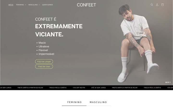 Screenshot of confeet.com.br