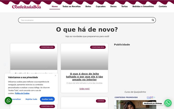 Snímek obrazovky confeitariaboa.com.br