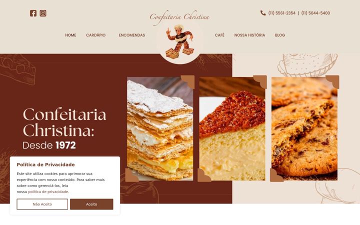 Snímek obrazovky confeitariachristina.com.br