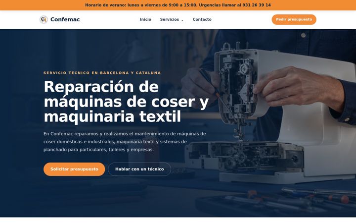 Screenshot of confemac.es