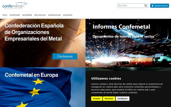 Screenshot of confemetal.es