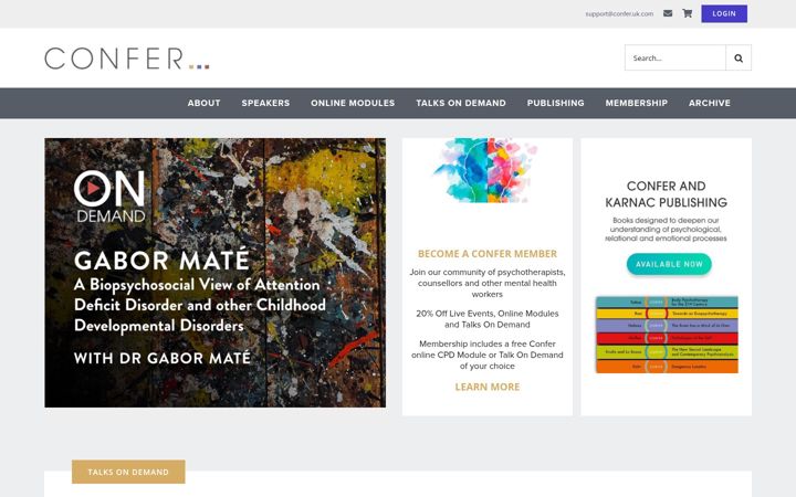 Screenshot of confer.uk.com