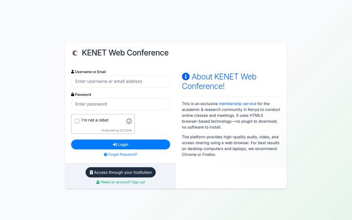Screenshot of conference.ke
