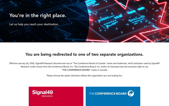 Screenshot of conferenceboard.ca