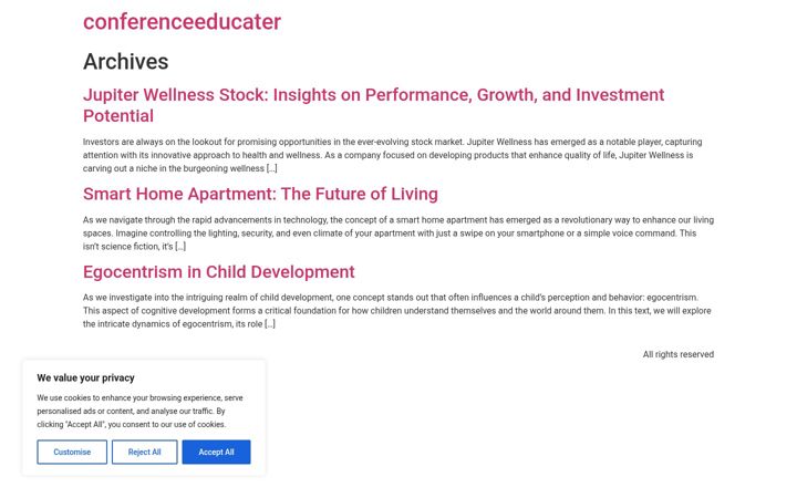Screenshot of conferenceeducater.com
